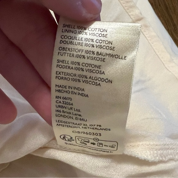 NWT Maeve by Anthropologie Pin-stuck Open Back Elegant Strapless White Dress M - Picture 11 of 13